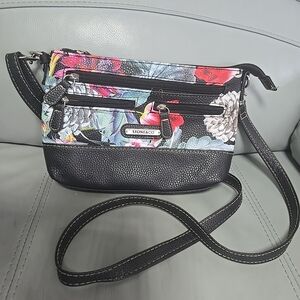 Stone & CO Floral Black Cross Body Purse Bag